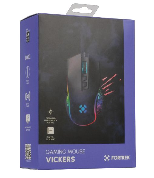 554 - MOUSE GAMER USB VICKERS 8000DPI PRETO RGB - FORTREK - Imagem 5