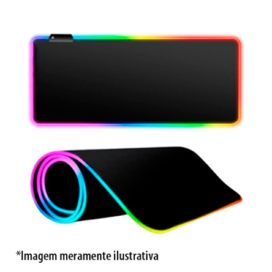 556 - MOUSE PAD GAMER COM LED RGB 800X300 PRETO - ANXIN