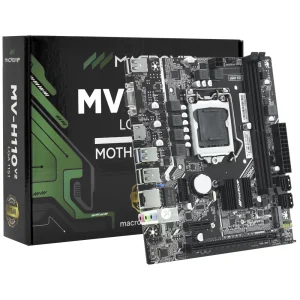 Placa Mãe Macrovip MV-H110V2 LGA 1151 DDR4 M.2 NVMe Visão Frontal