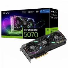 Placa de Vídeo PNY NVIDIA GeForce RTX 5070 EPIC-X RGB OC Triple Fan, 12GB, GDDR7, DLSS, Ray Tracing, VCG507012TFXXPB1-O